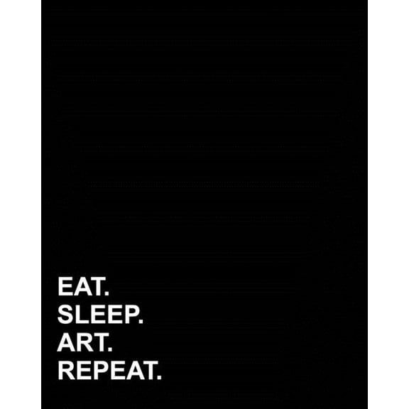 Dot Grid Notebook: Eat Sleep Art Repeat: Dot Grid Notebook, Dotted Field Notes, Dotted Graph Paper, Dotted Graph Paper Notebook, 8"x10", 160 pages (Paperback)