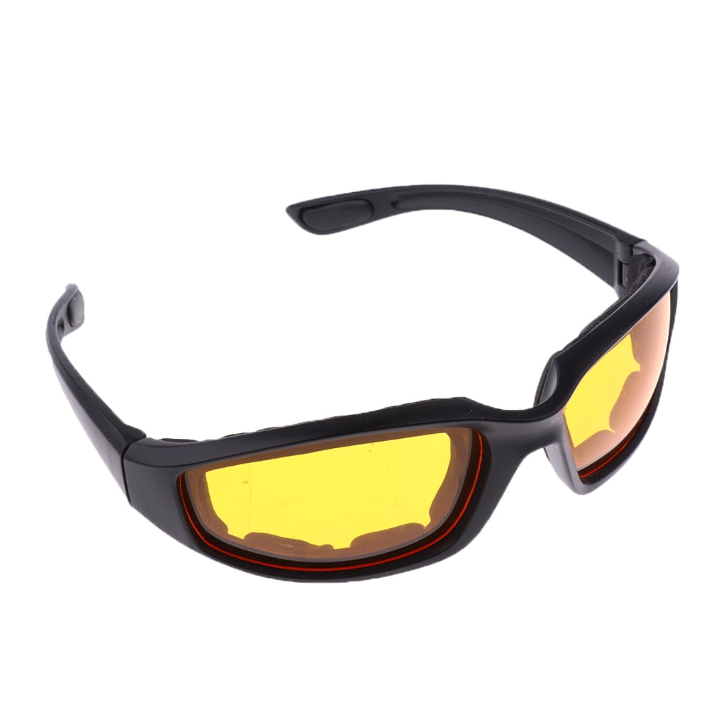 Chopper Padded Wind Resistant Sunglasses Motorcycle Riding Glasses ...