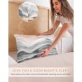 thumbnail image 5 of Gray Coastal Beach Pillow Cases Standard Size Set of 2, Smooth Satin Pillowcase for Hair and Skin, Modern Oil Painting Nautical Decorative Cooling Bed Pillow Covers with Zipper, 20x26 Inches, 5 of 5