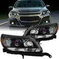 thumbnail image 2 of Labwork 2pcs Headlights Assembly Headlamps Housing Black L&R Fit for Chevrolet Malibu 2013 2014 2015, 2 of 5