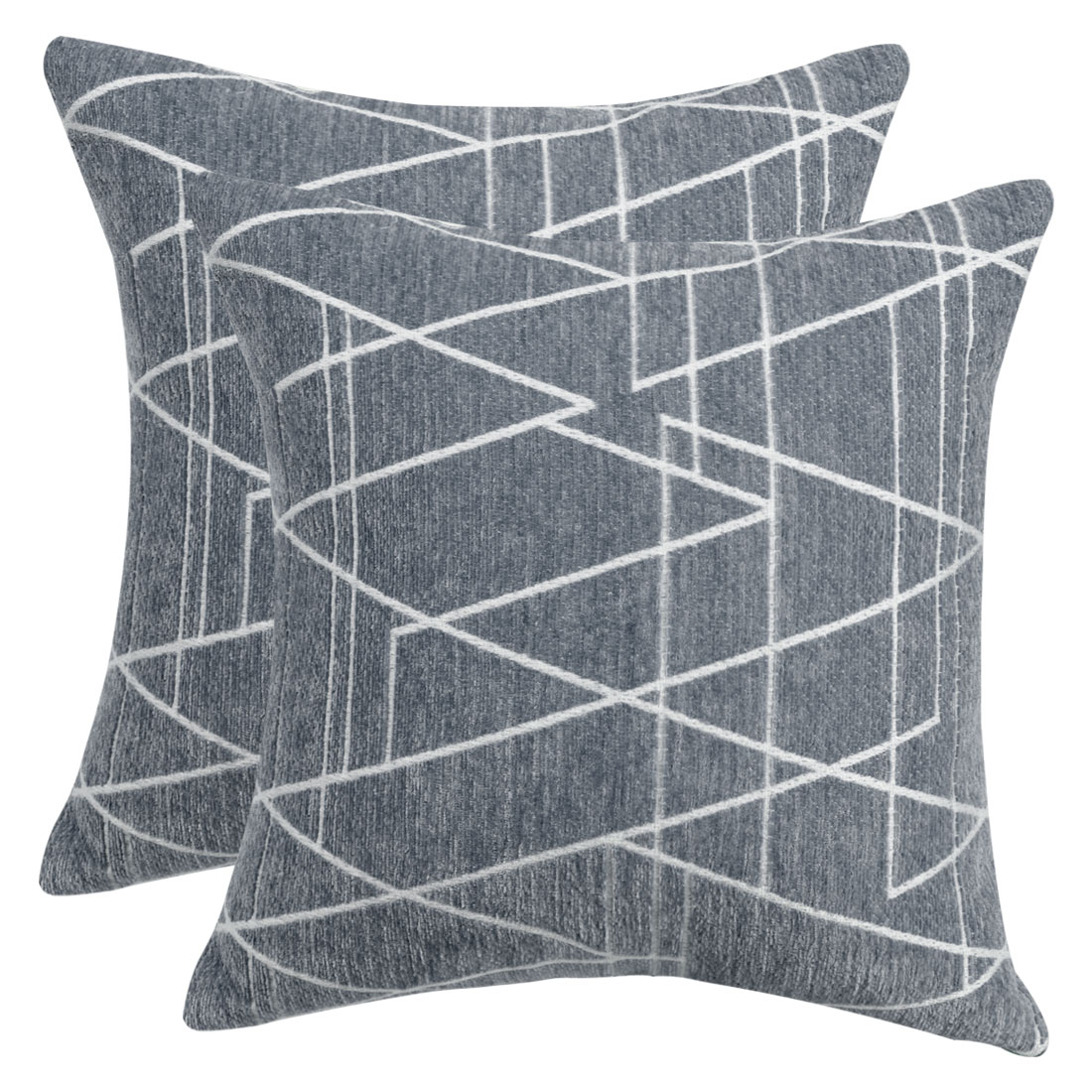 Pack of 2 Decorative Pillow Covers Zippered Throw Pillow Cover Case