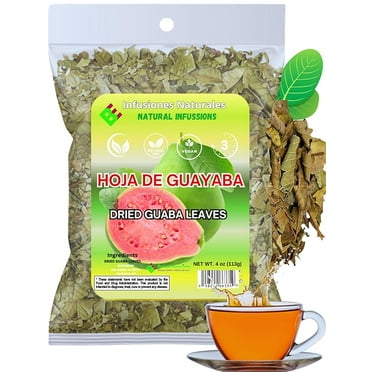 Hojas de Guayaba Té (Whole Dried Guava Leaf Tea) - 4oz (113g) | Crafted by Nature | Wildcrafted | 100% Natural Loose Leaf Tea | Non-GMO | Caffeine-Free | Vegan