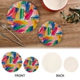 thumbnail image 3 of Graffiti Colorful Trivet Mats Set Cotton Woven Non-Slip Pot Holders Heat Resistant for Hot Pots Pans Dishes Pats, 3 of 6