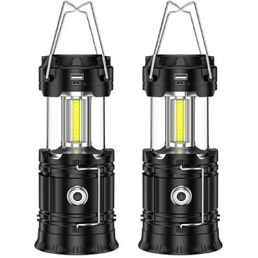 BEEPRINCESS 2-Pack Collapsible LED Camping Lanterns, USB Rechargeable & Battery Powered, Super Bright COB Emergency Lights for Camping, Hurricanes, Power Outages, and More