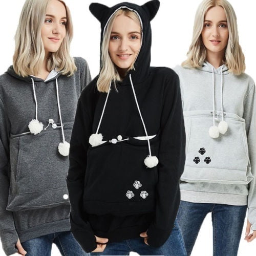 cat kangaroo hoodie
