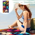 thumbnail image 1 of Mochila de toalla de playa con estuche de transporte - Toalla de viaje de microfibra de secado rápido, 62,99x31,50 pulgadas, multicolor, para acampar, nadar y gimnasio, 1 of 6