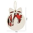 thumbnail image 6 of kiskick Various Cute Christmas Tree Pendant: Elk, Star, House Hollow Out Hanging Ornament - Round Wooden Pendant Christmas Drop Ornament - Holiday Supplies, 6 of 8