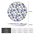 thumbnail image 2 of Kdxio Blue Flax Flowers Bone China Decorative Plate Ceramic Decorative Plate for Home Office Wall Stand Decorative Plates for Home Bedroom-10in, 2 of 6