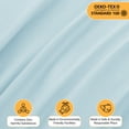 thumbnail image 3 of Lux Decor King Size Sheet Set, 4-Piece Plain Soft Microfiber – Deep Pocket King Bed Sheets, Includes 1 Fitted Sheet, 1 Flat Sheet, 2 Pillowcases, Blue, 3 of 10