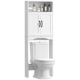 thumbnail image 1 of HOMCOM Over the Toilet Storage Cabinet Freestanding with Cabinet, White, 1 of 10