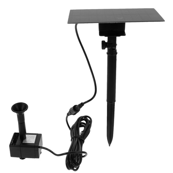 Pawsdot Solar Powered Fountain Outdoor Design Black Plastic 1 Set