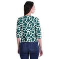 thumbnail image 3 of Moomaya Printed Keyhole Neck Ring Top Casual 3/4th Sleeve Tees Tank Tunic Top, 3 of 5