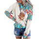 thumbnail image 5 of Sudadera con estampado geométrico para mujer Costura con capucha Impreso Tops sueltos Blusa Pompotops  gfhjh12707, 5 of 7
