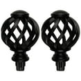 thumbnail image 2 of serony 2 Pcs Embouts de Tringle à Rideau 3/4 Pouce Remplacement pour Salon Noir Ajouré, 2 of 8