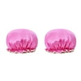 thumbnail image 3 of Minnieouse Gorro de dormir para mujer, gorros de pelo de ducha impermeables dobles, cubierta de cabeza de niña gruesa a prueba de aceite para el hogar, Melon rojo 2piezas Minnieouse CBP378940, 3 of 5