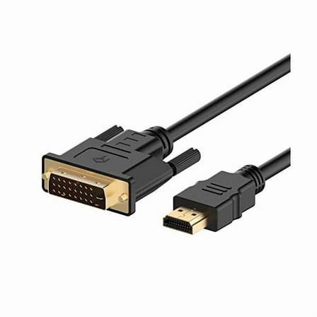 HDMI to DVI Cable, Male to Male CL3 Rated High Speed Bi-Directional, 6 Feet (Black)