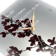 thumbnail image 3 of 3dRose, Free Moment Poetry Zen Floral Inspirations, 15x15 Wall Clock, 3 of 7