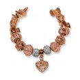 thumbnail image 2 of Iramat Rose Gold Charm Bracelet – 14K Rose Gold Plated Snake Chain, Adjustable Size, Perfect for Custom Charms & Special Occasions, 2 of 5