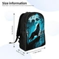 thumbnail image 4 of Honeii Blue Full Moon Wolf Print Laptop Backpack for Work, College, Travel, Daily Backpacks for Men Women, Sport Rucksack,Computer Bag, 4 of 8