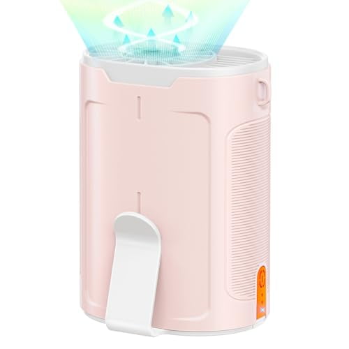 Ventilador portátil Heelkl 2025 AI recargable, 4 velocidades, flujo de aire fuerte de 6600 RPM, ventilador de cintura personal