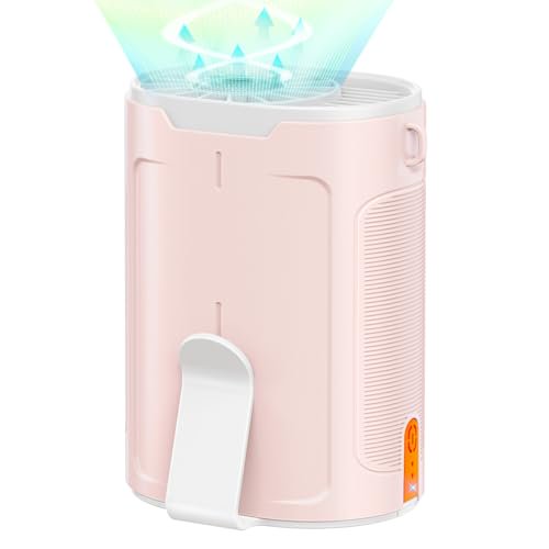 Ventilador portátil Heelkl 2025 AI recargable, 4 velocidades, flujo de aire fuerte de 6600 RPM, ventilador de cintura personal
