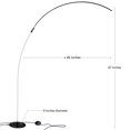 thumbnail image 2 of Brightech Sparq Arc Modern Home 67" Tall Arch LED Standing Floor Lamp, Black, 2 of 11