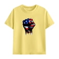 thumbnail image 5 of ZVAVZ 2 Piece Patrotic Outfits Boys Girls Cotton T-shirt and Shorts Set 4th of July Clothing Sets Independence Day Sweatsuit Set Yellow 7 Years, 5 of 10