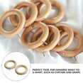 thumbnail image 3 of Mobutofu 2Pack Drapery Rings with Hanging Functionality in Light Brown, 3 of 7