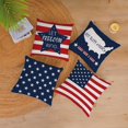 thumbnail image 3 of 4th of July Throw Pillow Covers 12x12 Set of 4 Patriotic Pillow Covers American Flag Memorial Day Velvet Fourth of July Red White Blue Pillow Case Cushion Covers Home Outdoor Sofa Decorations, 3 of 5