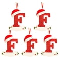 thumbnail image 1 of Agiferg Noël Petit Chapeau Rouge Lettre Pendentif DIY Nom Inscriptible 26 Lettre Pendentif 5PCS, 1 of 5
