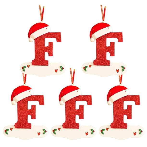 Navidad Little Red Hat Carta Colgante DIY Escribible Nombre 26 Carta Colgante 5PCS Wmkox8yii gf6321