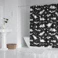 thumbnail image 2 of Dinosaur Silhouette Pattern Shower Curtain 72"x84" ,Bathroom Decorative Shower Curtains Set with 12 Hooks,Modern Waterproof Washable Shower Curtain, 2 of 6