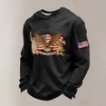 thumbnail image 2 of Mens Patriotic Shirts 250 Anniversary USA Sweatshirt American Flag Eagle Shirt Long Sleeve Crewneck Pullover Fourth of July Outfit, 2 of 3