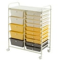 thumbnail image 4 of Topbuy 15-Drawer Rolling Trolley Mobile Storage Cart Tools Scrapbook Paper Organizer, 4 of 6
