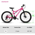 thumbnail image 2 of 26" Mountain Bike with 21-Speed, All-Terrain High-Carbon Steel Cycling Bike with Dual Disc Brakes and Ergonomic Seat for Men Women Adult, Red, 2 of 8