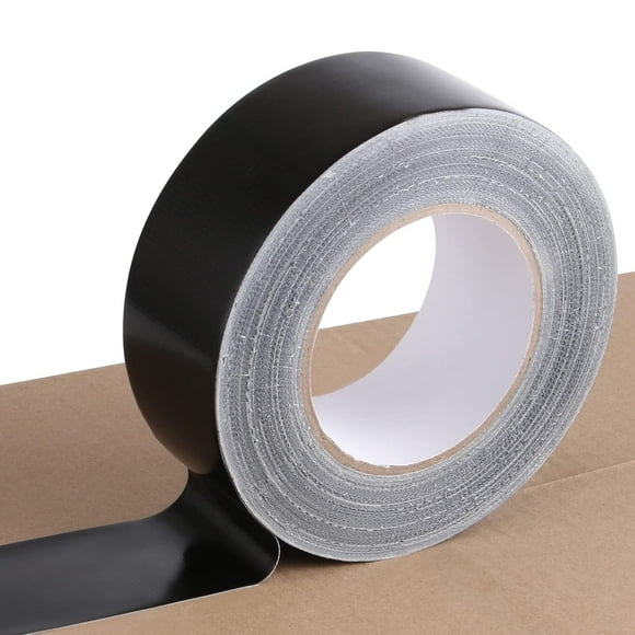 Black Duct Tapes Heavy Duty, 17 Mil Waterproof No Residue Clear Duct Tape for Packaging Taping Sealing Repairing Tying, Thick & Wide Tape for DIY or Commercial Use, 2 inches x 25 Yards