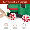 thumbnail image 5 of Best Choice Products 8.5 x 5ft Pre-Lit Inflatable Christmas Train & Animated Santa Claus w/ 10 LED Lights, Ground Stakes, 5 of 8