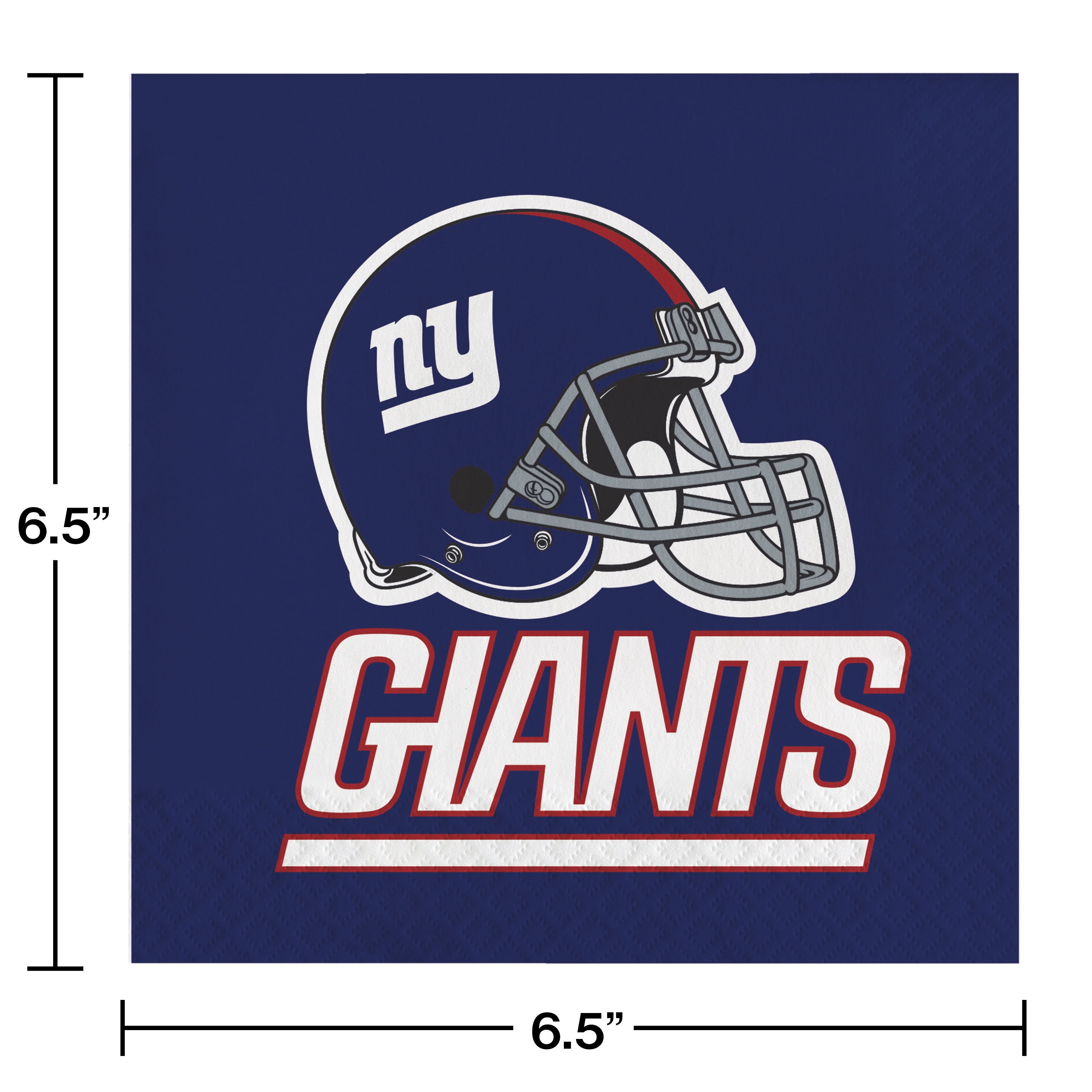 New York Giants Paper Napkins 48 Count for 24 Guests