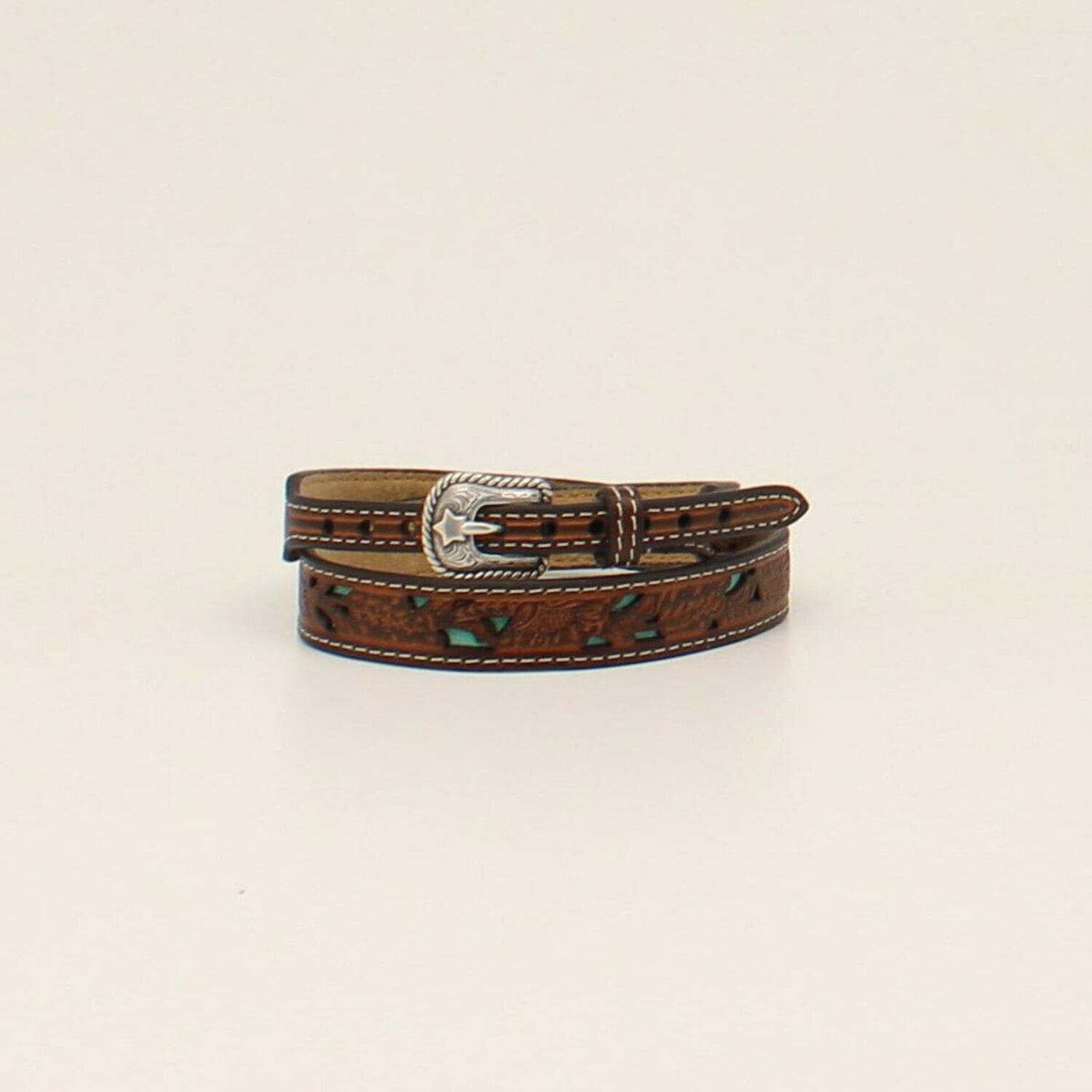 Tapered Tan Floral Tooled Hatband