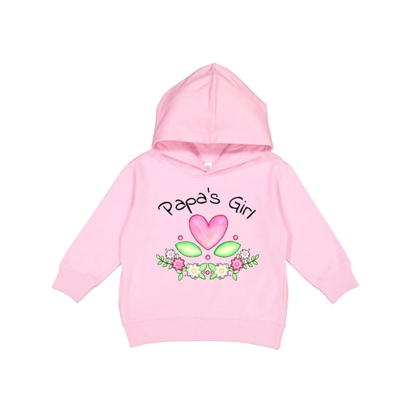 Inktastic Papa's Girl Heart Flowers Toddler Hoodie