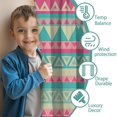 thumbnail image 3 of Blackout Kids Curtains,Pink and Blue Triangle Pattern Childrens Insulated Curtains Set Of 2,Bedroom Essentials,Toddler Room Decor 42x54in(106x137cm), 3 of 5