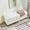 Ivory White, variant on 48" Storage Ottoman Bench, Upholstered Faux Leather Entryway Bench with Seating, Tufted Large End of Bed Ottomans for Living Room, Bedroom, Holds up to 300 lb, Ivory White