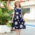 thumbnail image 2 of Rvasteizo Dress for Girls Print Sleeveless Round Neck Fitted Waist Cotton Dress Family Matching Style for 2-11 Years, 2 of 4