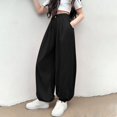 thumbnail image 3 of OGLCCG Girls Harem Pants Casual Elastic High Waist Wide Leg Palazzo Pants for Girls Kids Lightweight Summer Beach Trousers 5-16 Years, 3 of 3