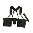 thumbnail image 2 of colaxi Tool Belt with Suspenders Tool Organizer for Plumbing Woodworker Black Red, 2 of 9