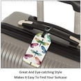 thumbnail image 3 of Square 2Pack PU Leather Dragonfly Cruise Luggage Tag with Privacy Cover and Name ID Tag for Travel Handbags Backpacks Luggage Tags, 3 of 6