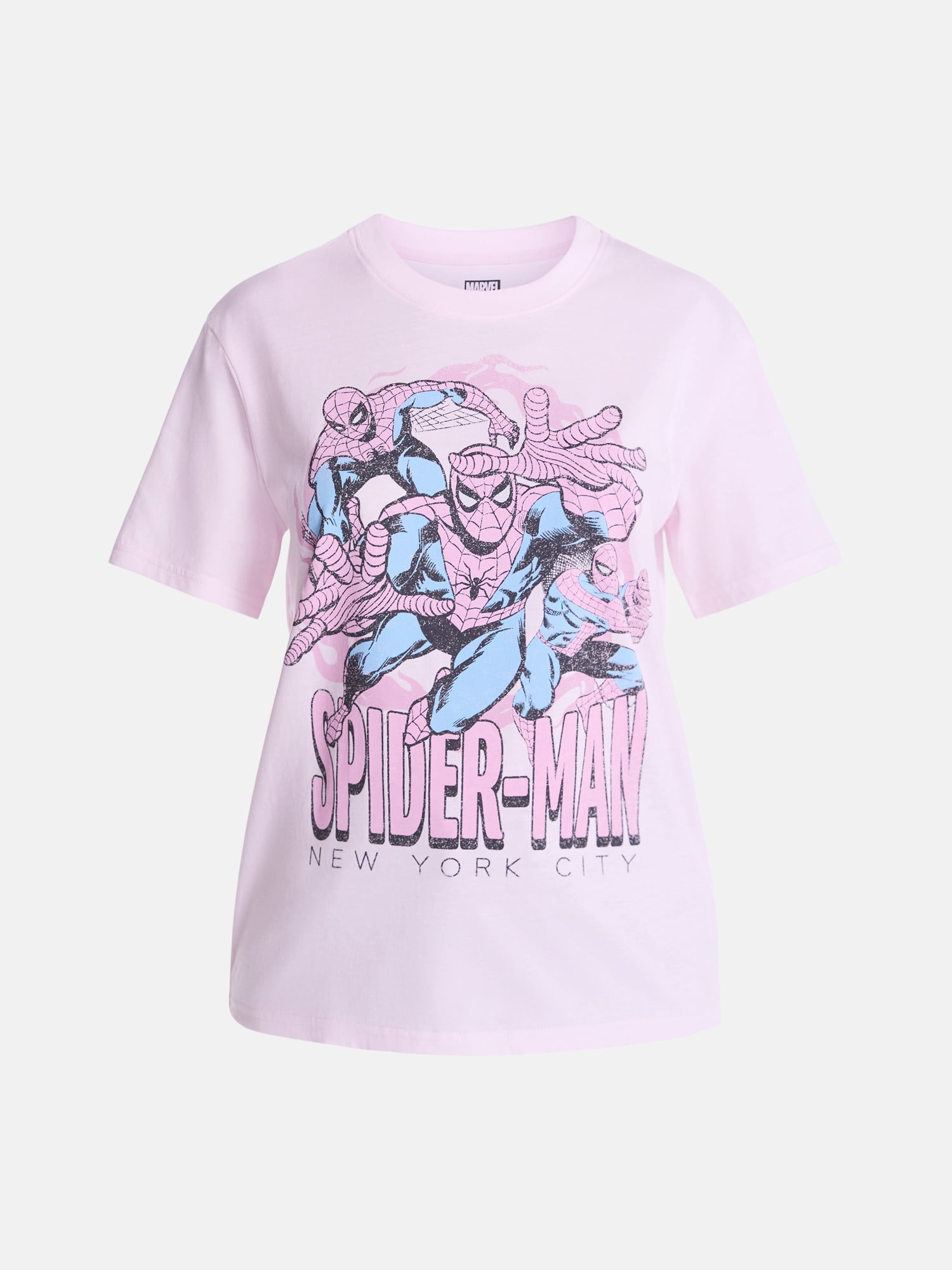 Spider-Man Women's Graphic Tee with Short Sleeves, Sizes XXS-XXL