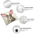 thumbnail image 4 of Easter Bunny Throw Pillow Cover Cute Rabbit Pillowcase Cushion Cover Spring Home Decoration Cotton 18 x 18 Inch, 4 of 5