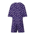 thumbnail image 5 of Maean Women Pajamas Set 2 Piece Pjs Shorts Short Sleeve Tops Sleepwear Loungewear Loose Comfortable Sets, 5 of 7