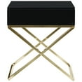 thumbnail image 5 of Posh Living Brianna 1-Drawer Nightstand with X-Metal Legs in Black/Gold, 5 of 9